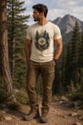 Polo Estilo Montaña Aventura - Diseño Brújula Bosque