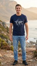 Polo Estilo Montaña Aventura - Diseño Mapa Mundo Brújula